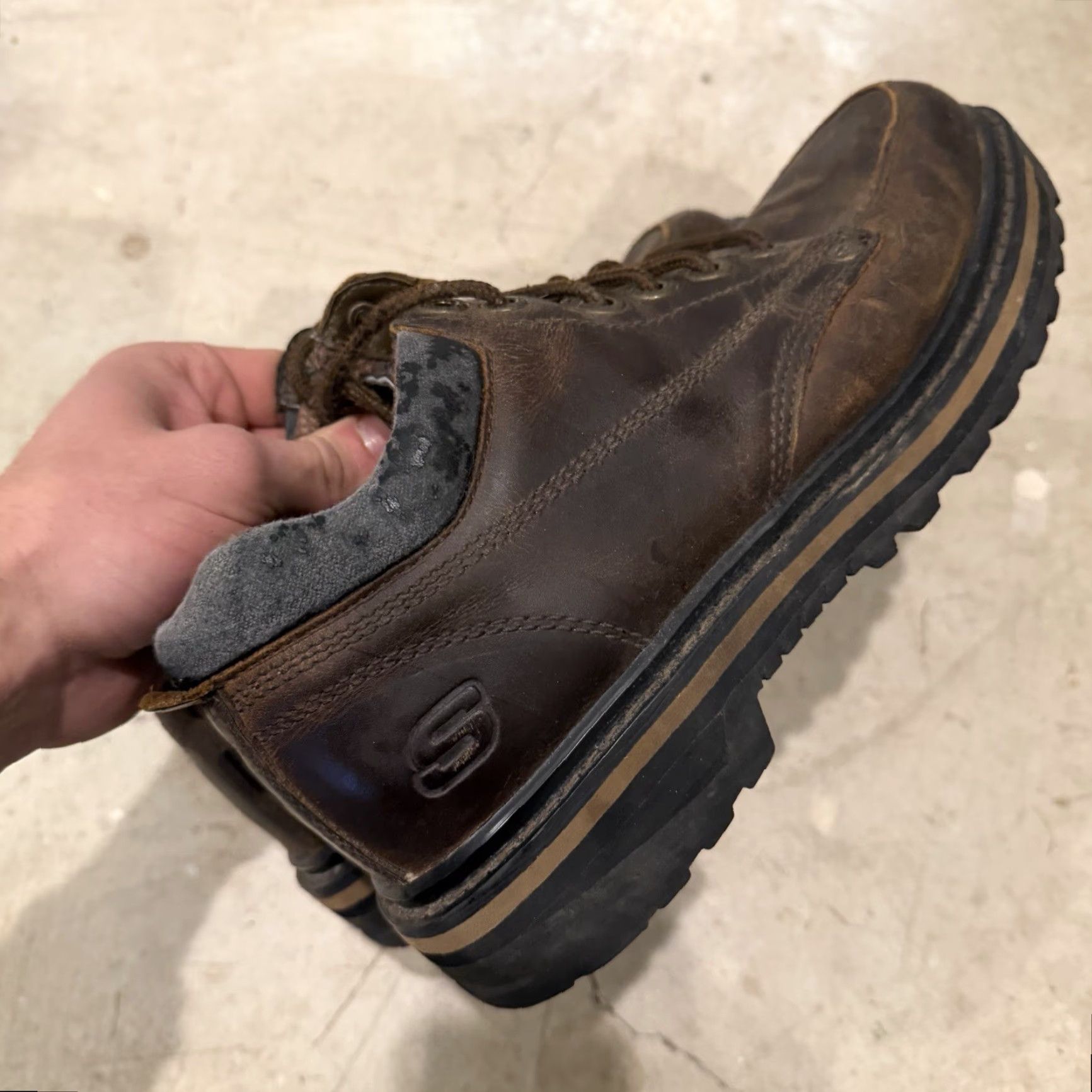 SKECHERS VINTAGE Skechers Mariner Brown Leather Boot Mens Size 9 Lace Up Utility Leather Upper Men Casual 90s Boots SN 4470 Size US 8 / EU 41 - 4 Thumbnail