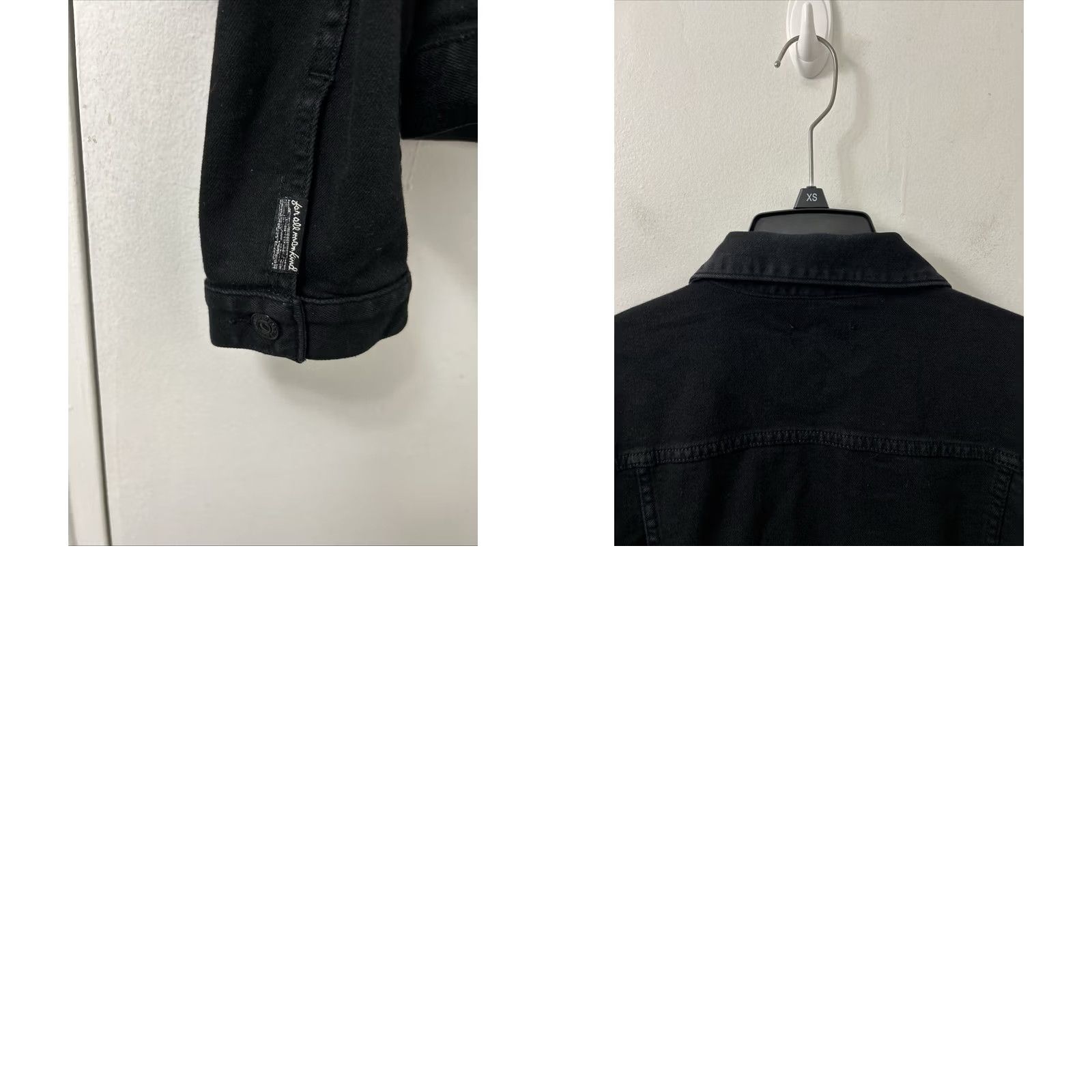 7 For All Mankind 7 For All Mankind Denim Jacket Womens L Black Pockets Logo Long Sleeve Button Front Short | 7 For All Mankind Women’s Jacket Black Denim L Size L / US 10 / IT 46 - 9 Thumbnail