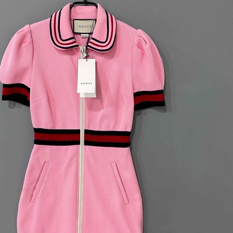 Gucci Gucci Pink, red and green striped dress 2506-Nextarrow | Grailed