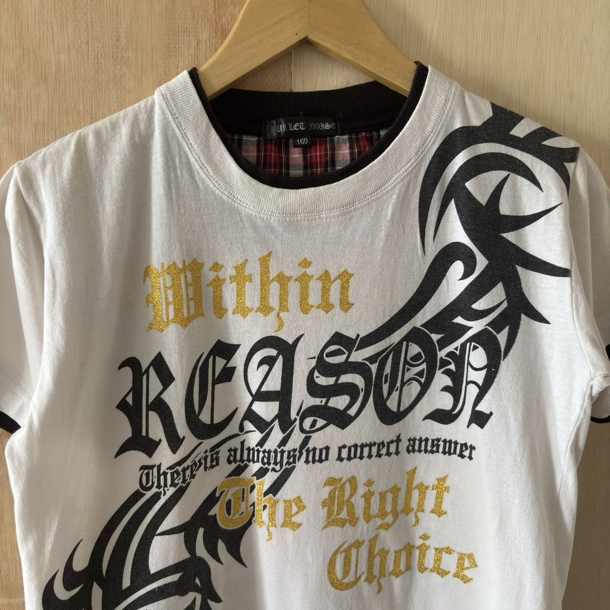 Bullet Noise Y2K Emo Punk Gothic Tattoo Art Pattern Poem Style Tee Size US S / EU 44-46 / 1 - 2 Thumbnail