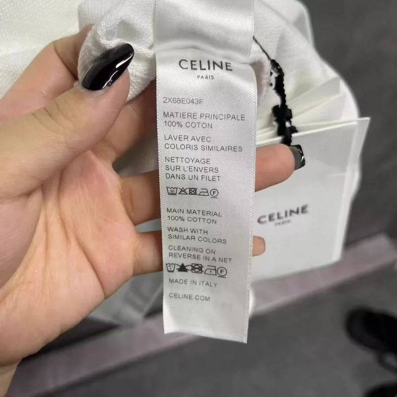 Celine Celine White Striped Letter Pattern Polo Shirt Size US S / EU 44-46 / 1 - 4 Thumbnail