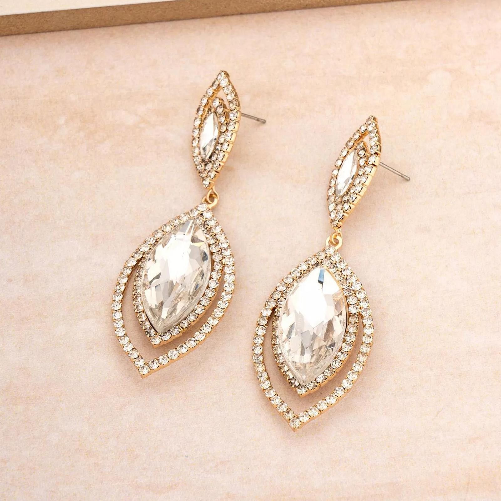 Other ETTIKA Timeless Crystal Dangle Earrings in 18K Gold Plating Size ONE SIZE - 1 Thumbnail