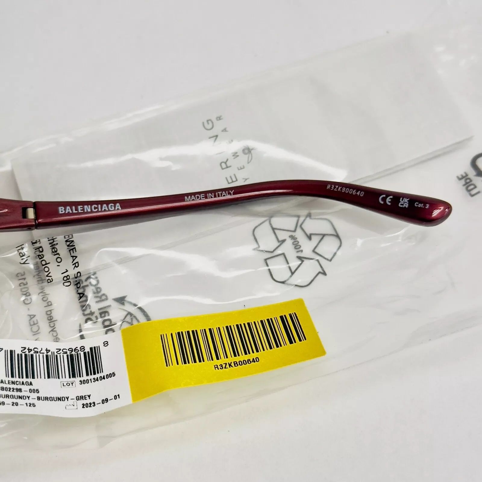 Balenciaga BALENCIAGA BAT 0229 Burgundy 005 Fashion Sunglasses BB0229 Size ONE SIZE - 8 Thumbnail