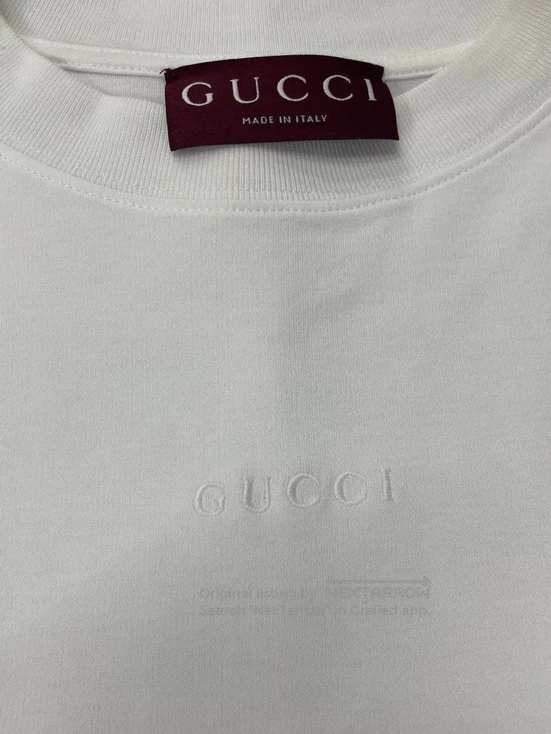 Gucci Gucci White Blue Stripe Short Sleeve T-shirt. Size US XS / EU 42 / 0 - 2 Thumbnail