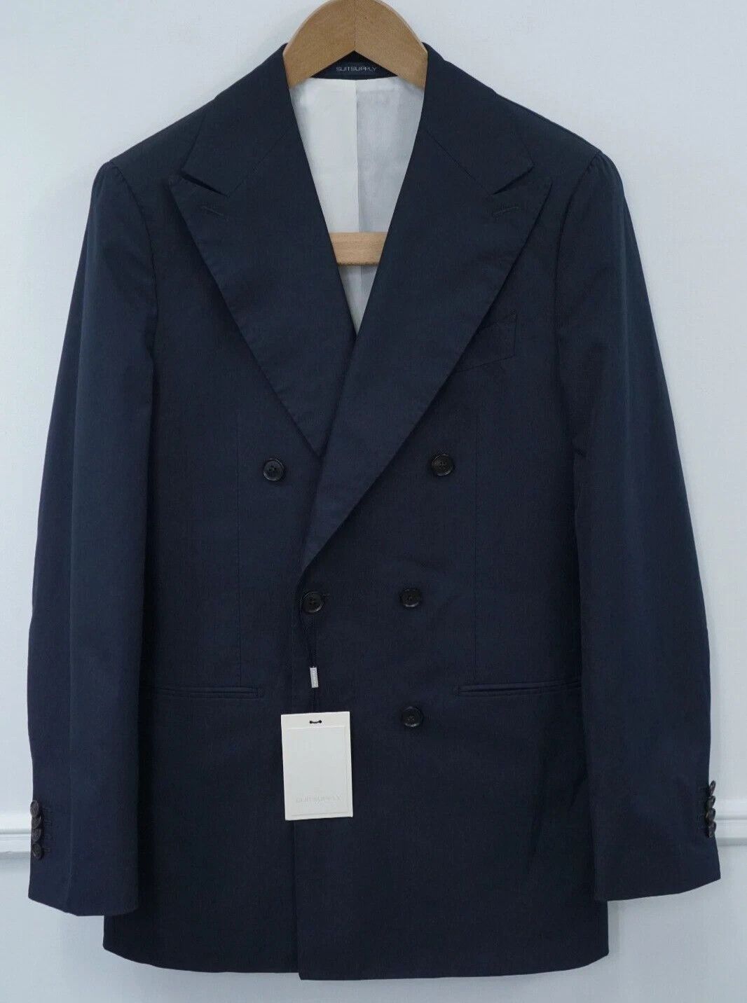Suitsupply Men Suitsupply Blazer La Spalla Peak Double Ethomas 90 US36L Size 36R - 1 Thumbnail