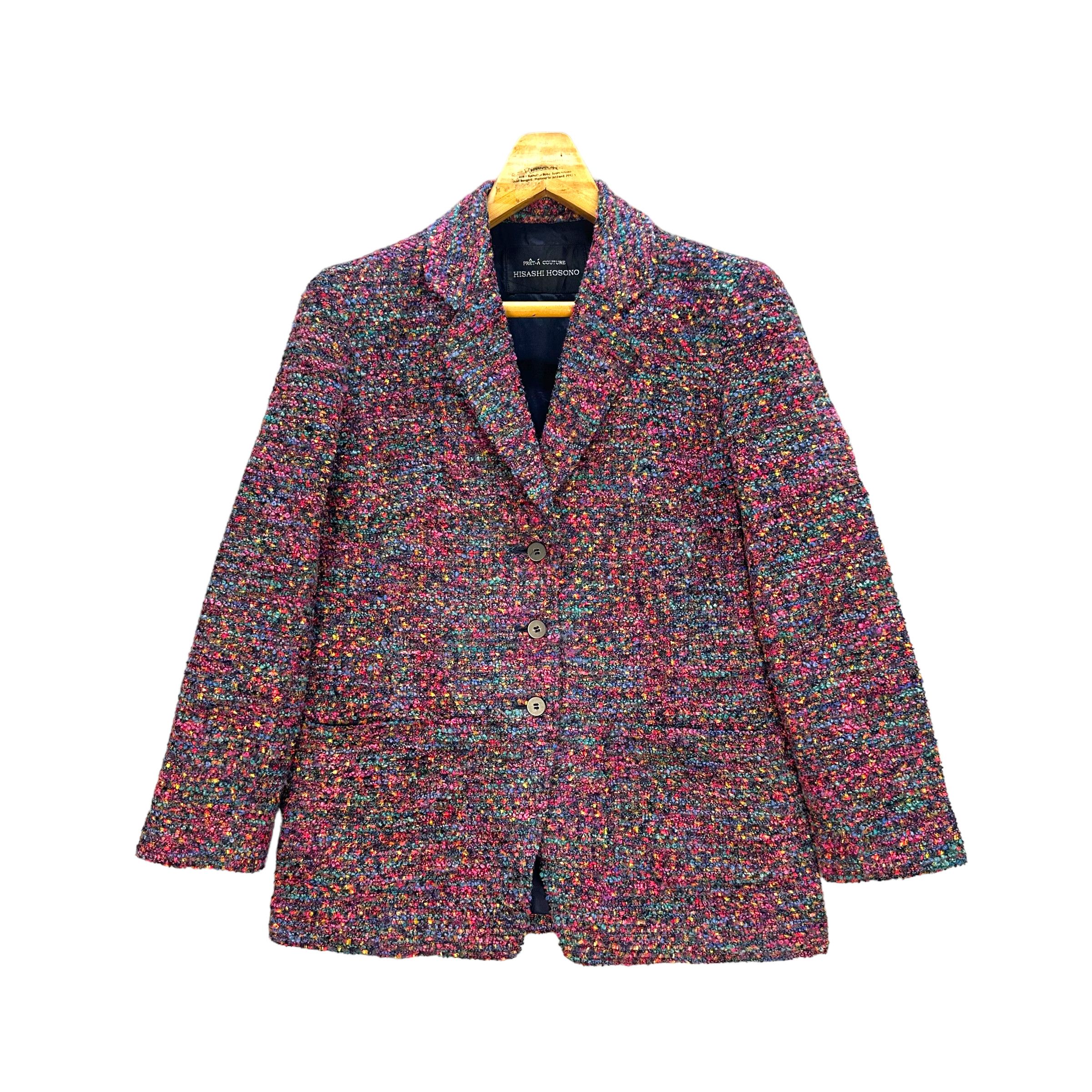 Japanese Brand HISASHI HOSONO TWEED JACKET #7964-193 Size S / US 4 / IT 40 - 1 Thumbnail