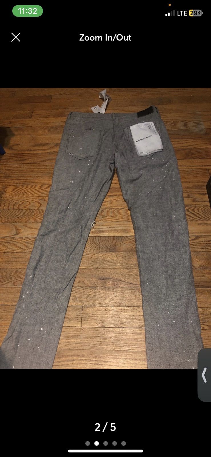 Purple Brand Grey designer purple jeans Size US 34 / EU 50 - 4 Thumbnail