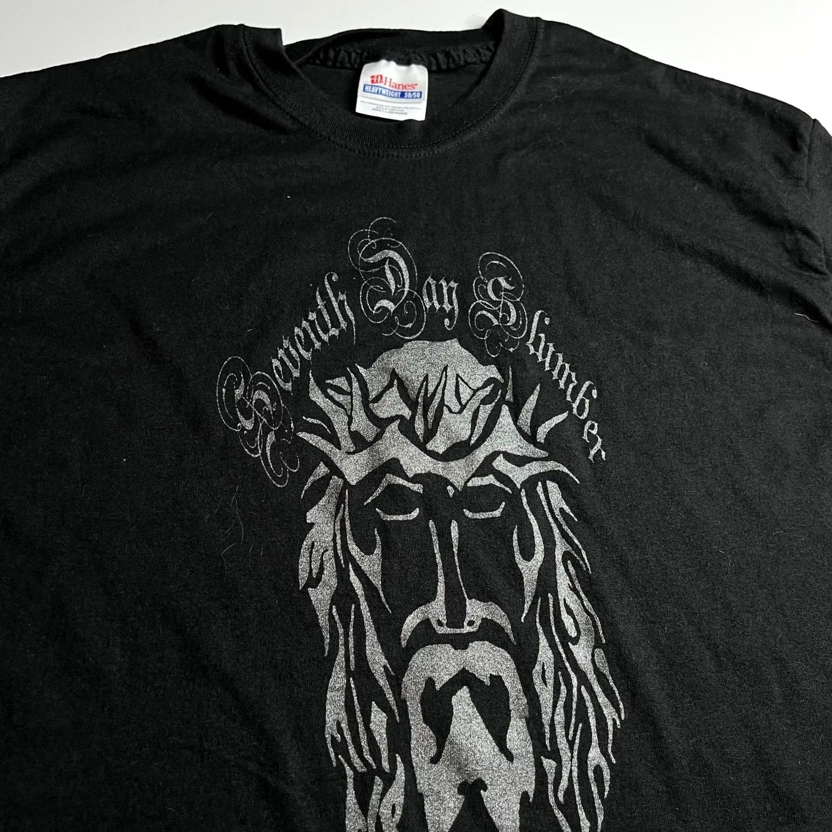 Hanes Seventh Day Slumber Shirt Mens L Black Jesus Christian Band Graphic Tee Hanes Size US L / EU 52-54 / 3 - 2 Thumbnail