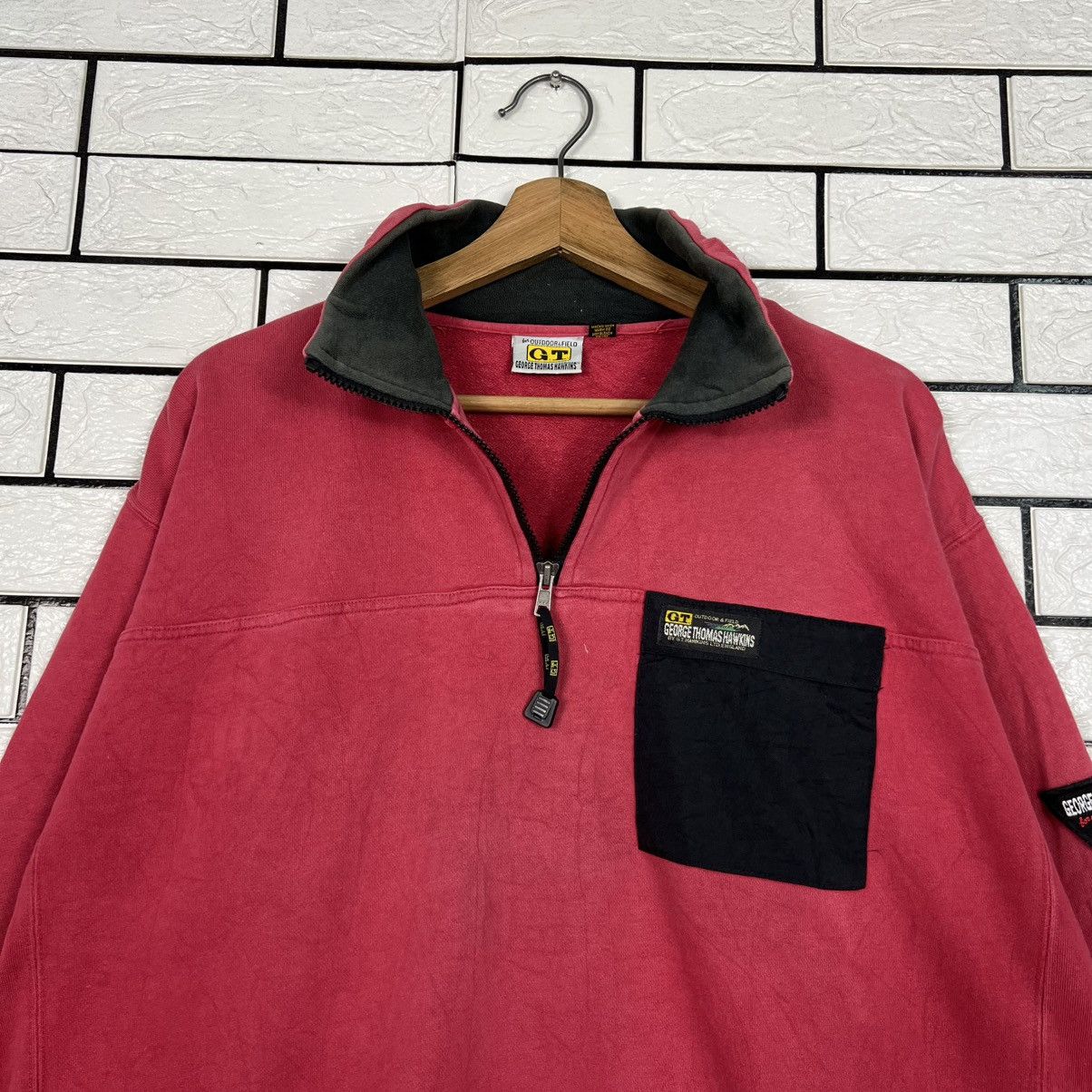 Vintage GEORGE THOMAS HAWKINS Turtleneck Pullover Fleece #4205-C192 Size US L / EU 52-54 / 3 - 11 Thumbnail