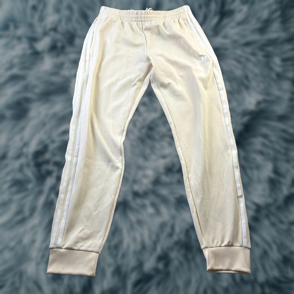 Adidas Adidas Pants Mens Medium Beige Tan Originals Superstar Track SST TT Cream Track Pants Slim Size US 31 - 1 Thumbnail
