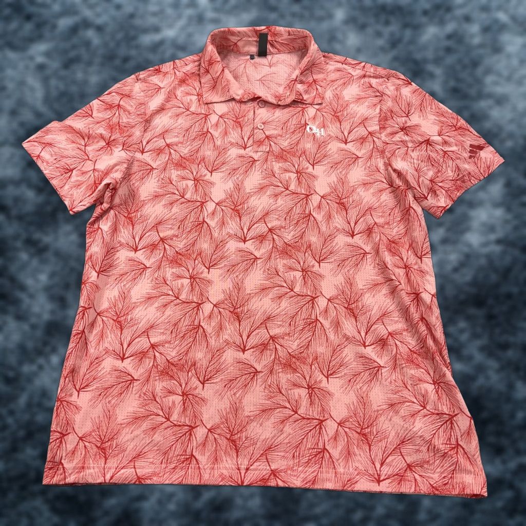 Adidas adidas Golf Polo Shirt Mens Large Pink Floral Quail Hollow Golf Polo Shirt Mens Large Pink Floral Adidas Abstract AOP Top 100 Size US L / EU 52-54 / 3 - 1 Thumbnail