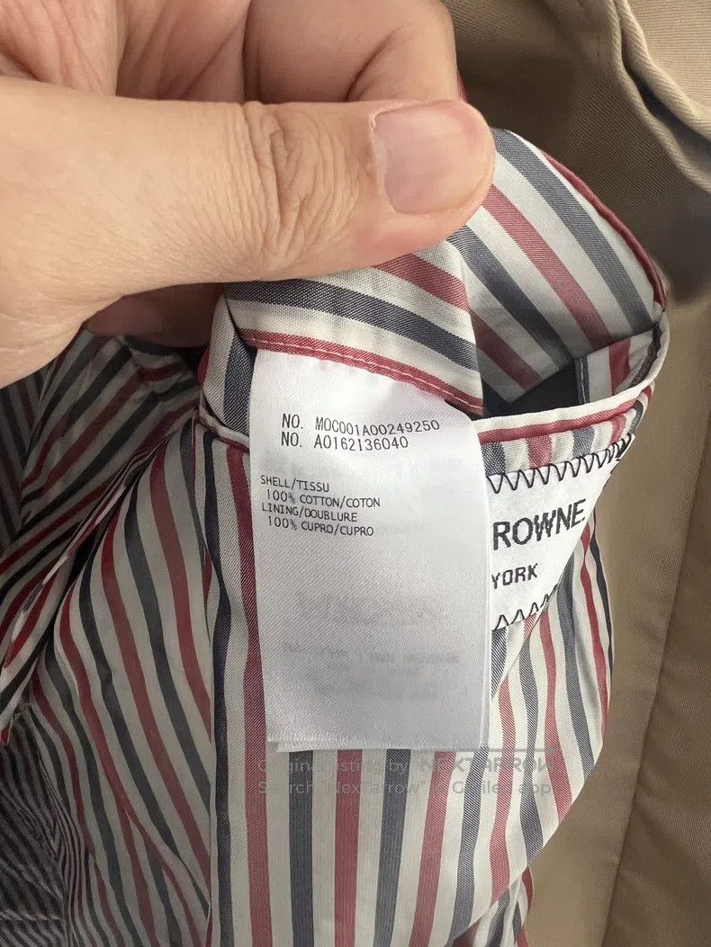 Thom Browne Thom Browne Khaki striped windbreaker jacket Size US M / EU 48-50 / 2 - 5 Thumbnail