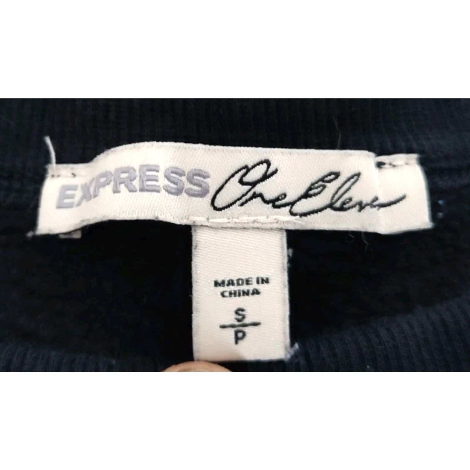 Express Express Sweater Size Small Black One Eleven Tie Pullover Round Neck Womens Size S / US 4 / IT 40 - 3 Thumbnail
