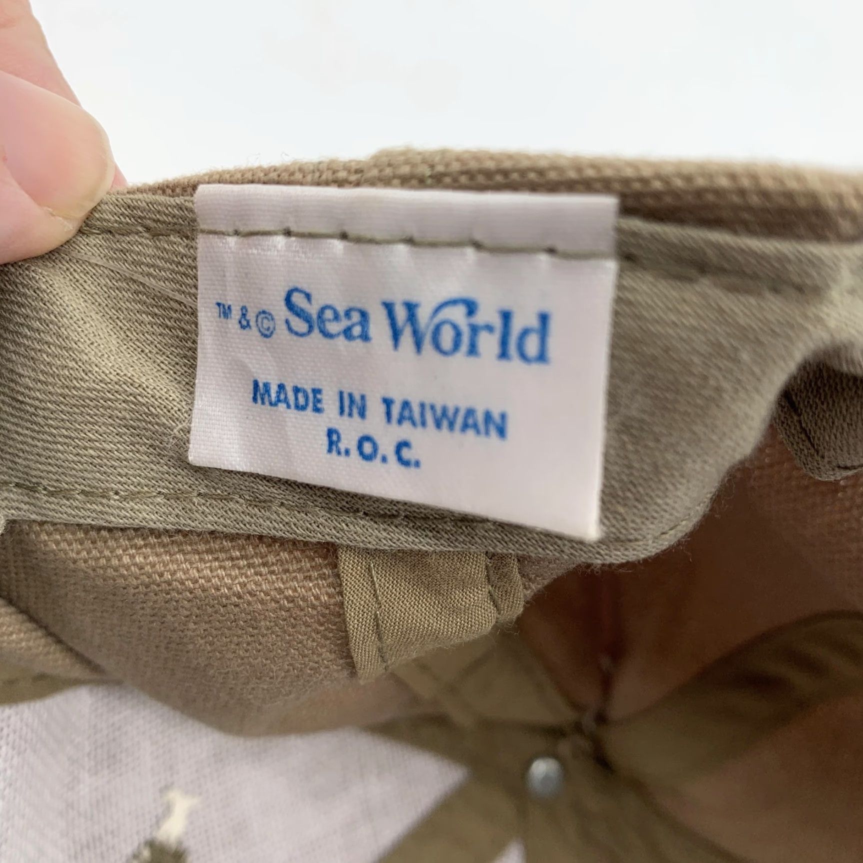 Vintage VINTAGE Sea World Shamu Hat Cap Snap Back Mens Brown Canvas One Size 90s Size ONE SIZE - 5 Thumbnail