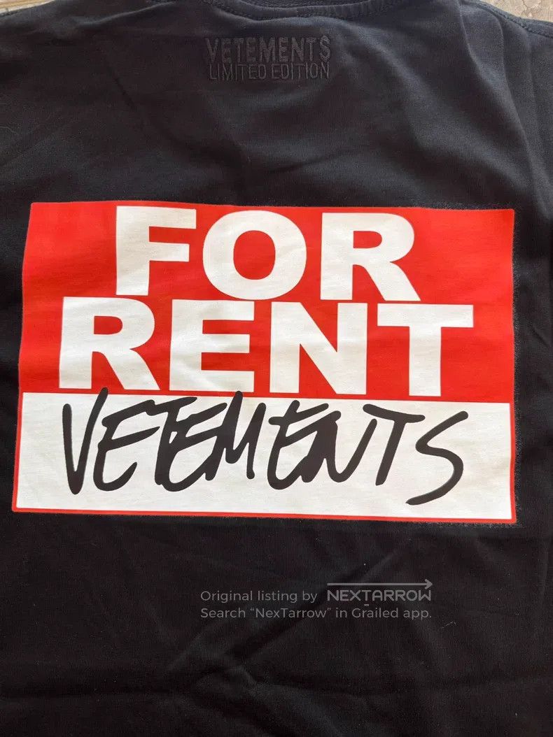 Vetements Vetements Classic T-Shirt, Black, Size M Size US M / EU 48-50 / 2 - 9 Thumbnail