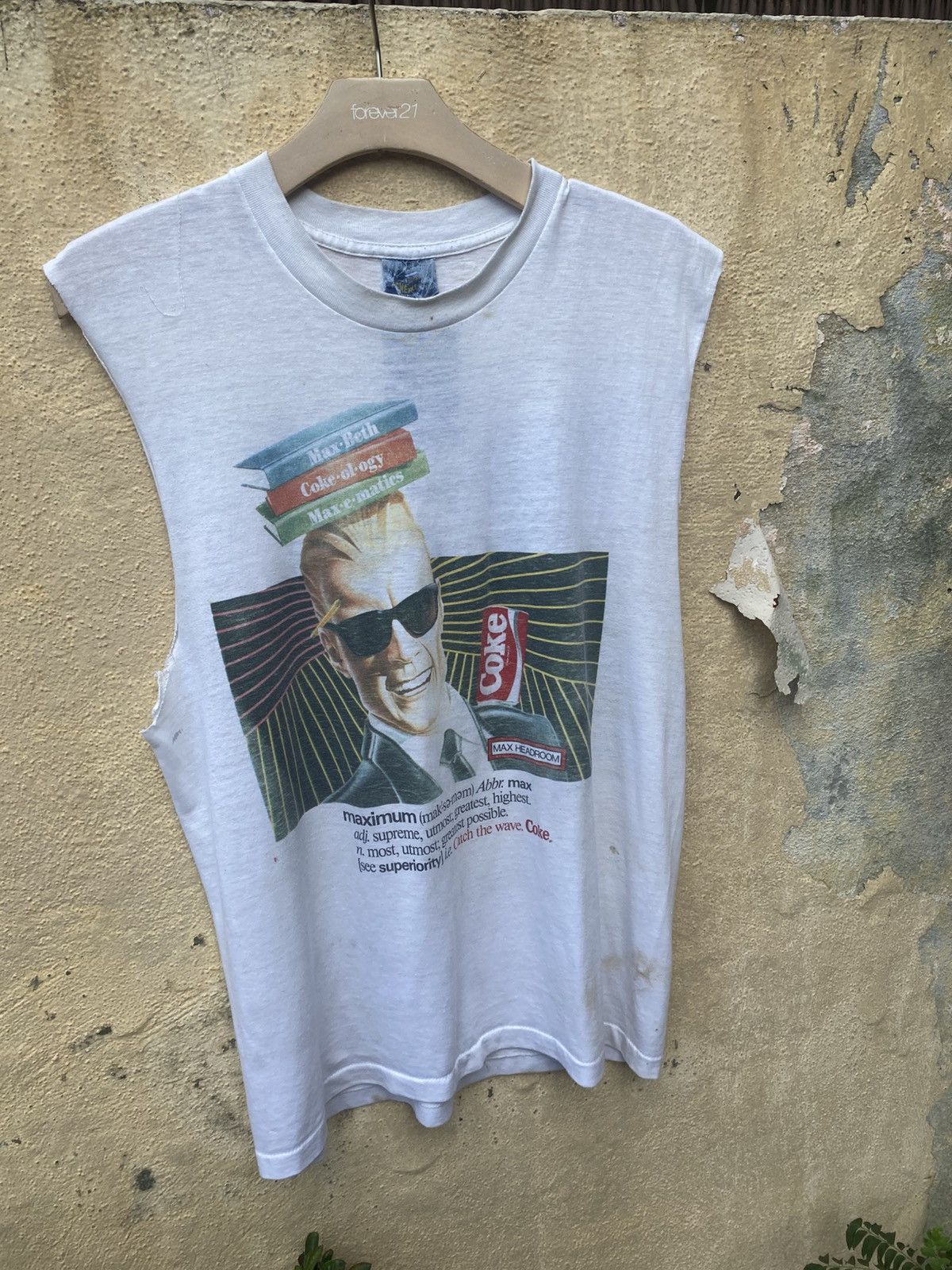 Vintage VintageThrashed 80s Sleeveless Coke Promo Tee Size US XL / EU 56 / 4 - 1 Thumbnail