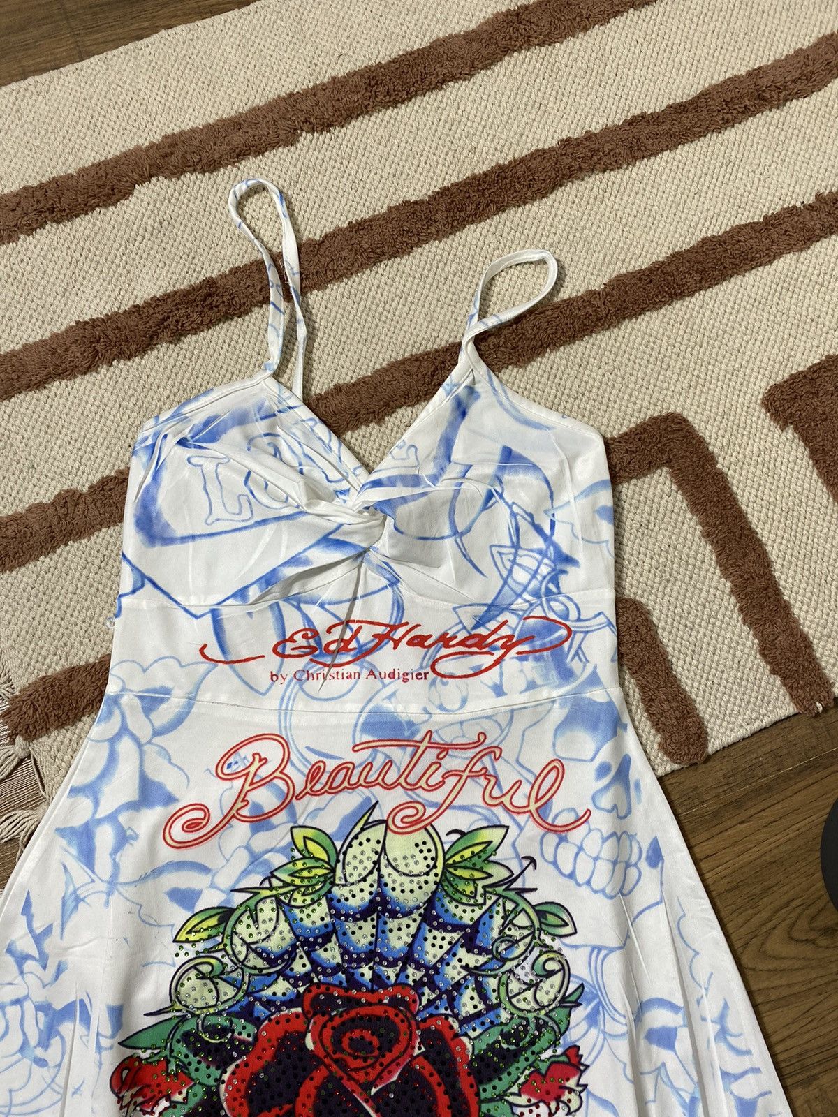 Ed Hardy VINTAGE ED HARDY STRAIN PRINT MINI DRESS Size S / US 4 / IT 40 - 3 Thumbnail