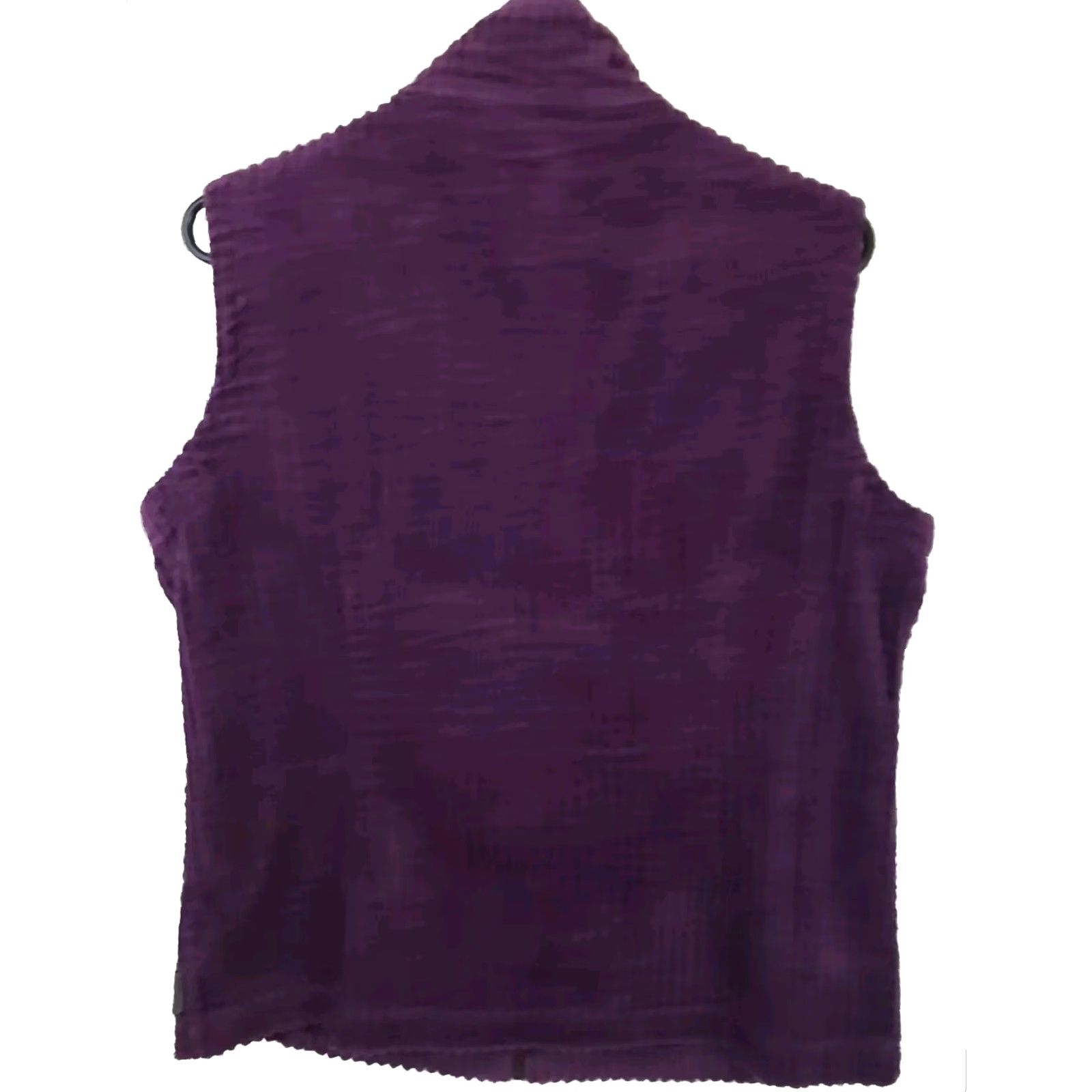 Vintage Woolrich Women's M Purple Full Zip Vest Cotton 100% Machine Washable Zip Pockets Sleeveless Cabled Lightweight Casual Workwear Size M / US 6-8 / IT 42-44 - 5 Thumbnail