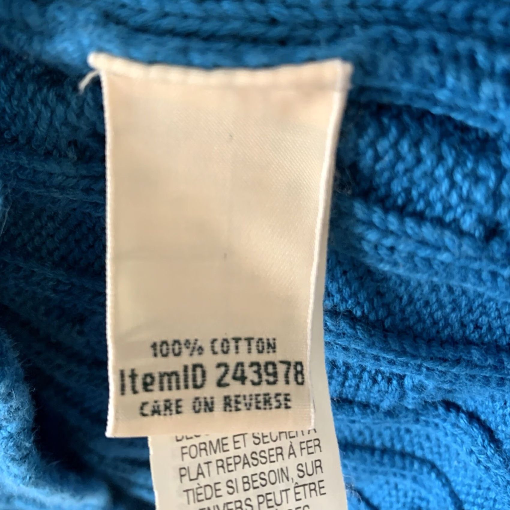 Vintage L.L. Bean Cardigan Fisherman Sweater Women XL Teal Cable Knit Full Zip Heavyweight Knit Cotton Size XL / US 12-14 / IT 48-50 - 4 Thumbnail