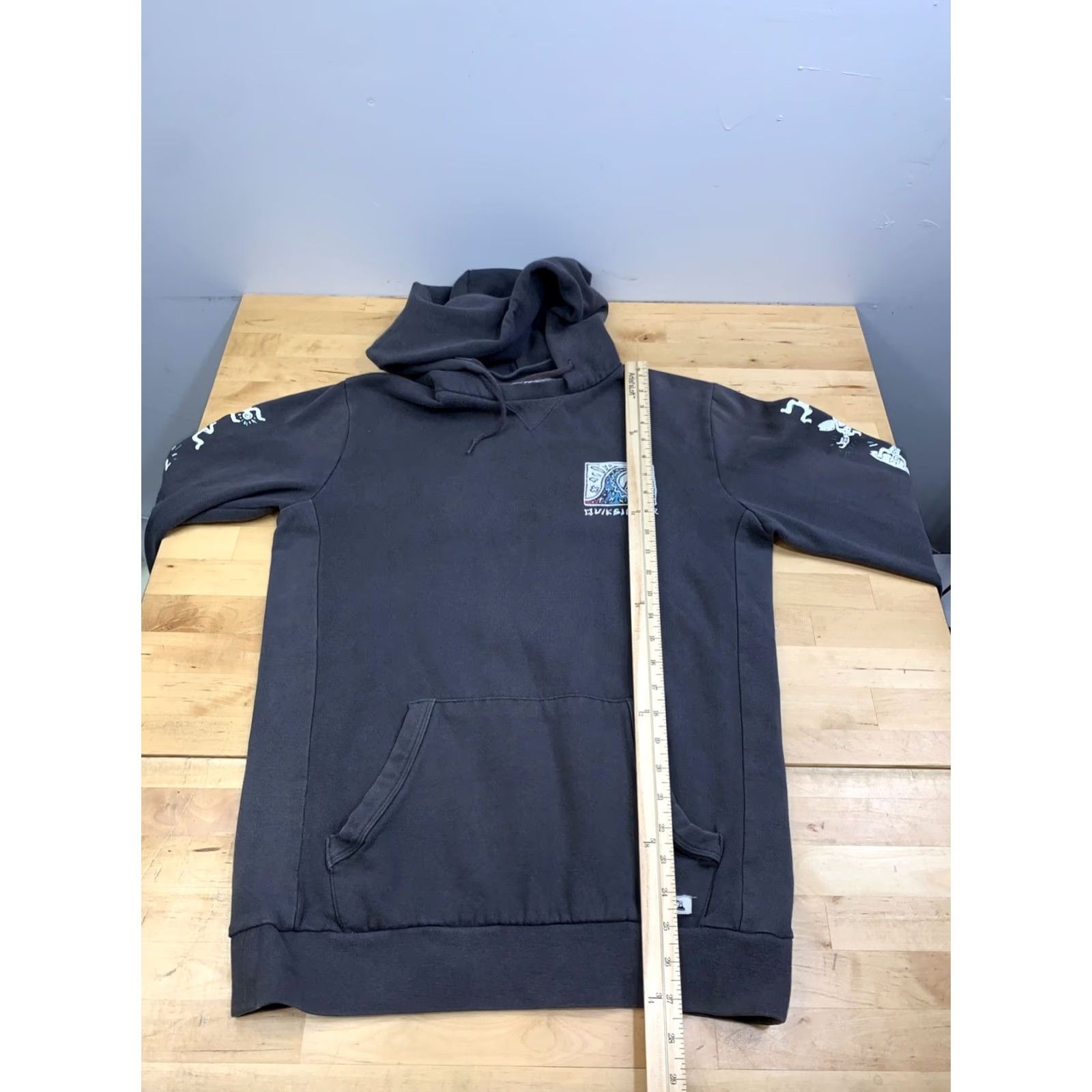 Quiksilver Quiksilver Hoodie Men Gray Beach Surf Skate Pullover Sleeve Hit Faded 13063 Size US S / EU 44-46 / 1 - 6 Thumbnail