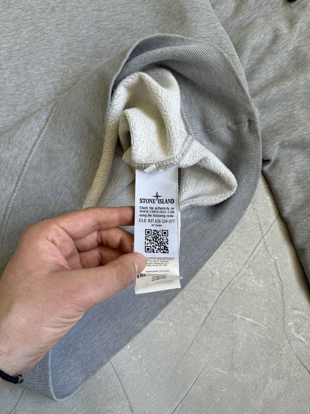 Stone Island Stone Island Grey Sweatshirt Crewneck Distressed Size US M / EU 48-50 / 2 - 17 Thumbnail