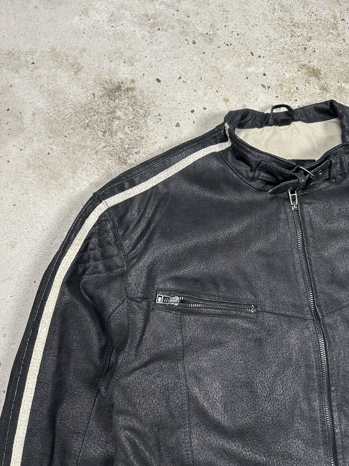 Other ‼️ Vintage y2k Moto Biker Racing Leather Jacket 70 Rare Size US L / EU 52-54 / 3 - 7 Thumbnail