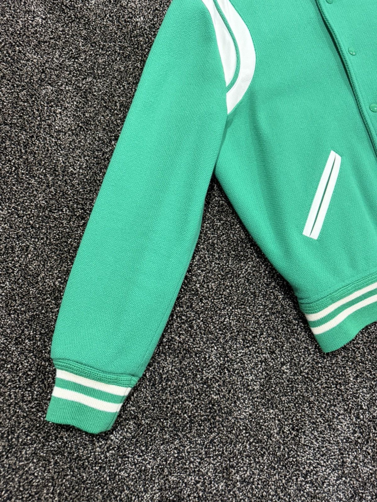 Saint Laurent Paris Saint Laurent Paris x Hedi 2016 Teddy Varsity Green Jacket Size US L / EU 52-54 / 3 - 6 Thumbnail