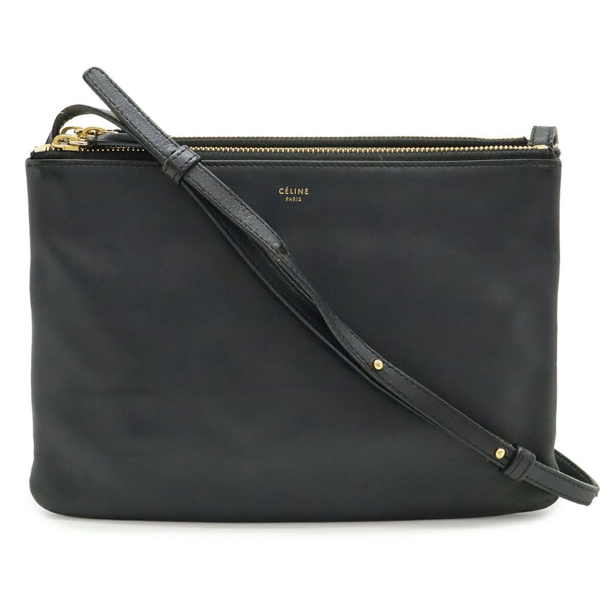 Celine Celine Celine Trio Leather Shoulder Bag Leather Shoulder Bag 171453 DUTY FREE for USA Size ONE SIZE - 1 Thumbnail