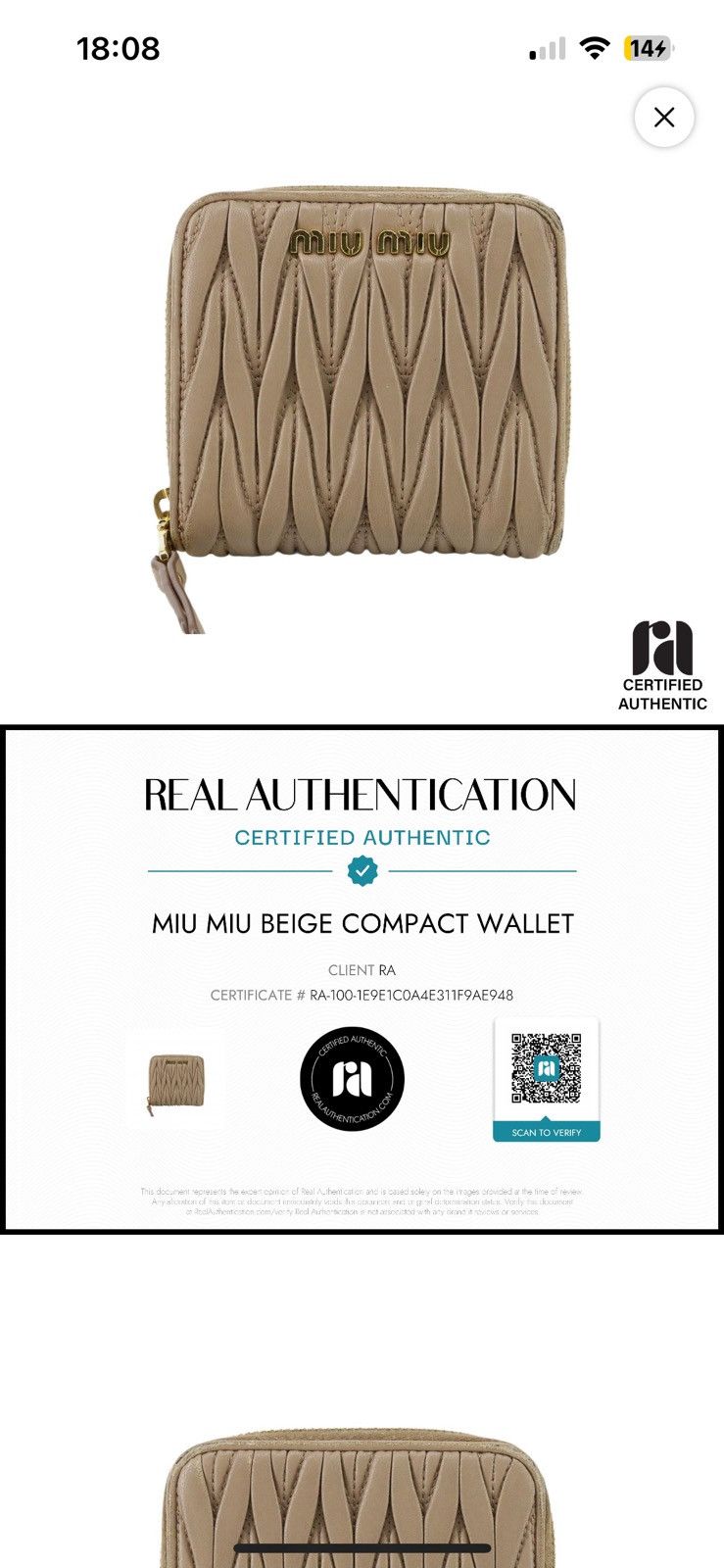 Miu Miu Miu miu lamb skin wallet Size M / US 6-8 / IT 42-44 - 16 Thumbnail