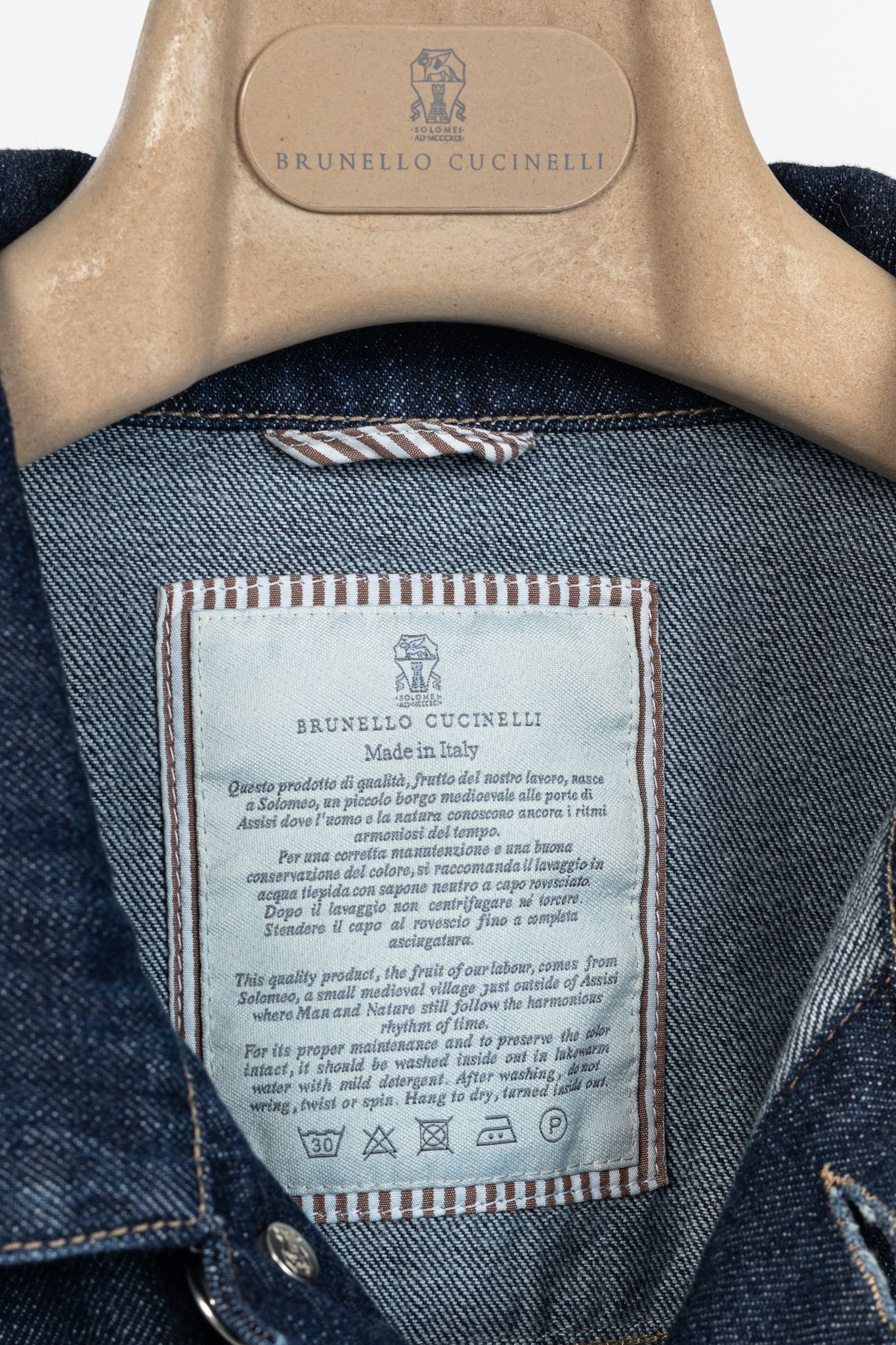 Brunello Cucinelli Brunello Cucinelli SS/22 Blue Cotton-Denim Jean Jacket Size US XS / EU 42 / 0 - 5 Thumbnail