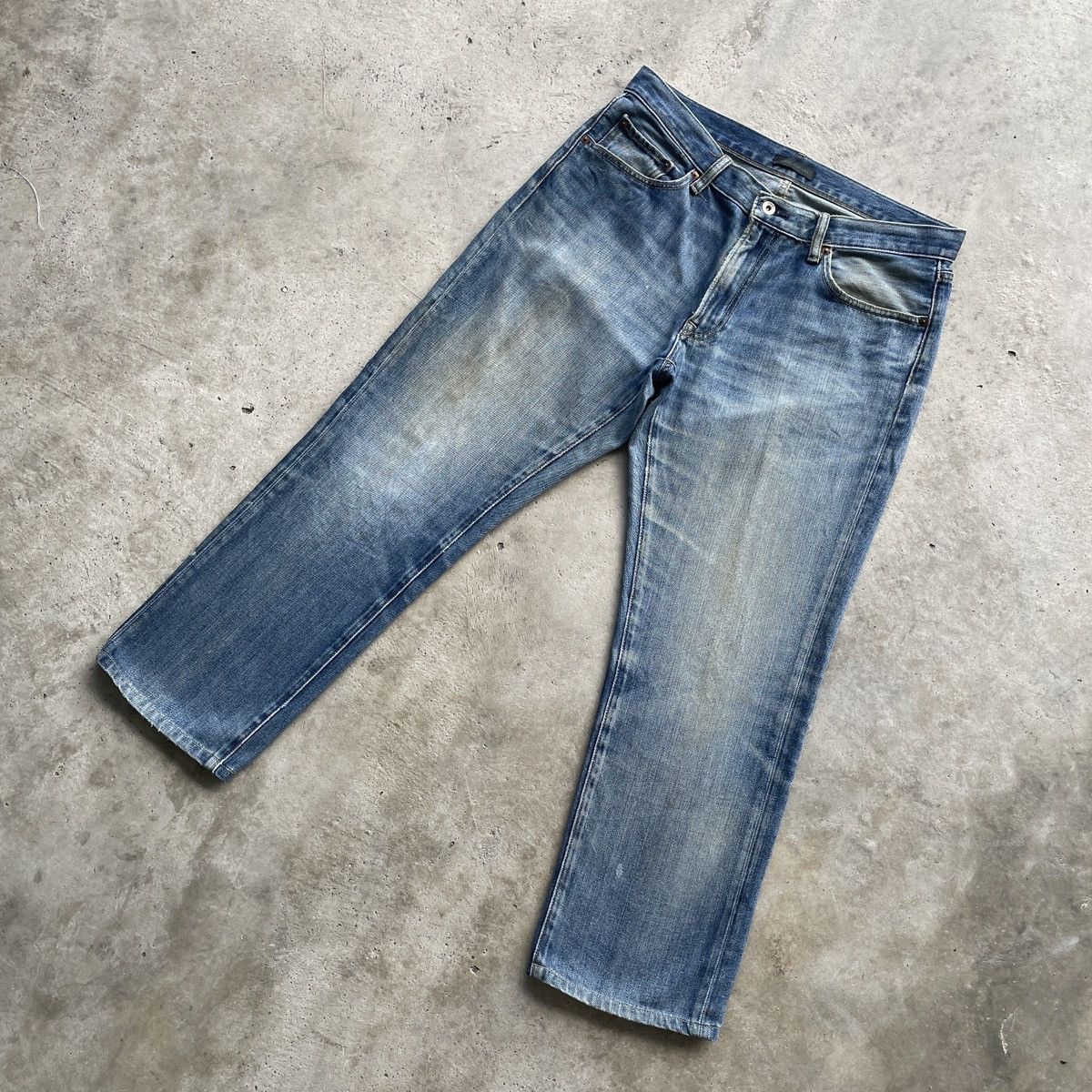 Japanese Brand Vintage Japanese Brand Faded Jeans Denim Pants W35 Size US 35 - 2 Thumbnail