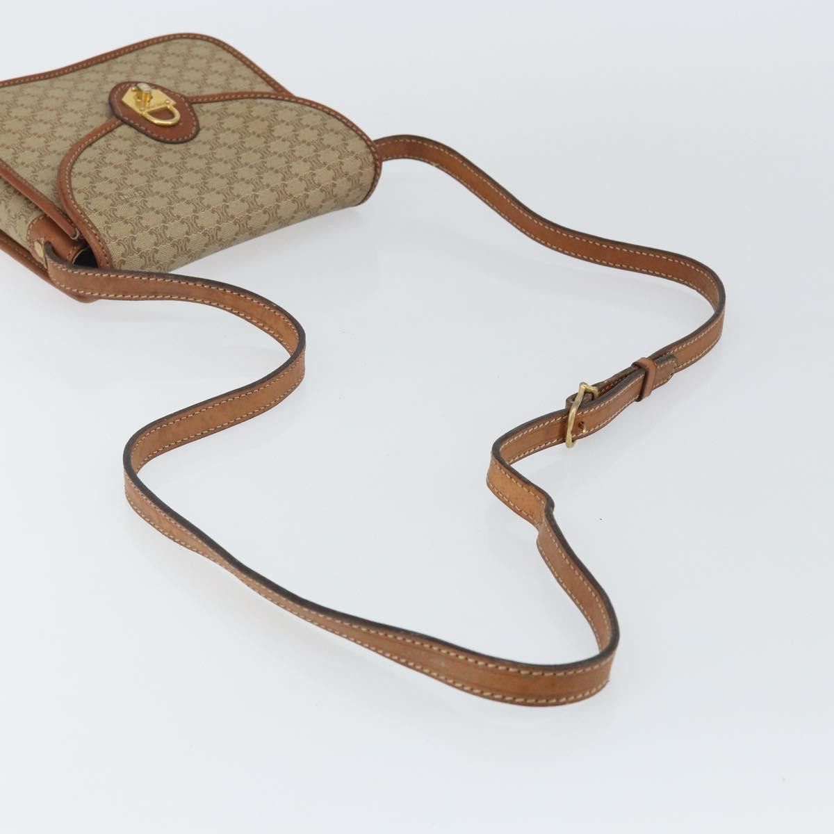 Celine CELINE Macadam Canvas Shoulder Bag Pvc Beige Gold Size ONE SIZE - 7 Thumbnail