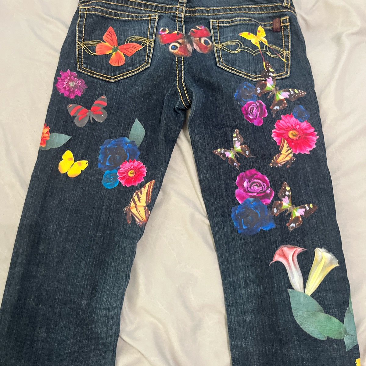 Vintage Rare butterfly jeans Size 26" / US 2 / IT 38 - 5 Thumbnail