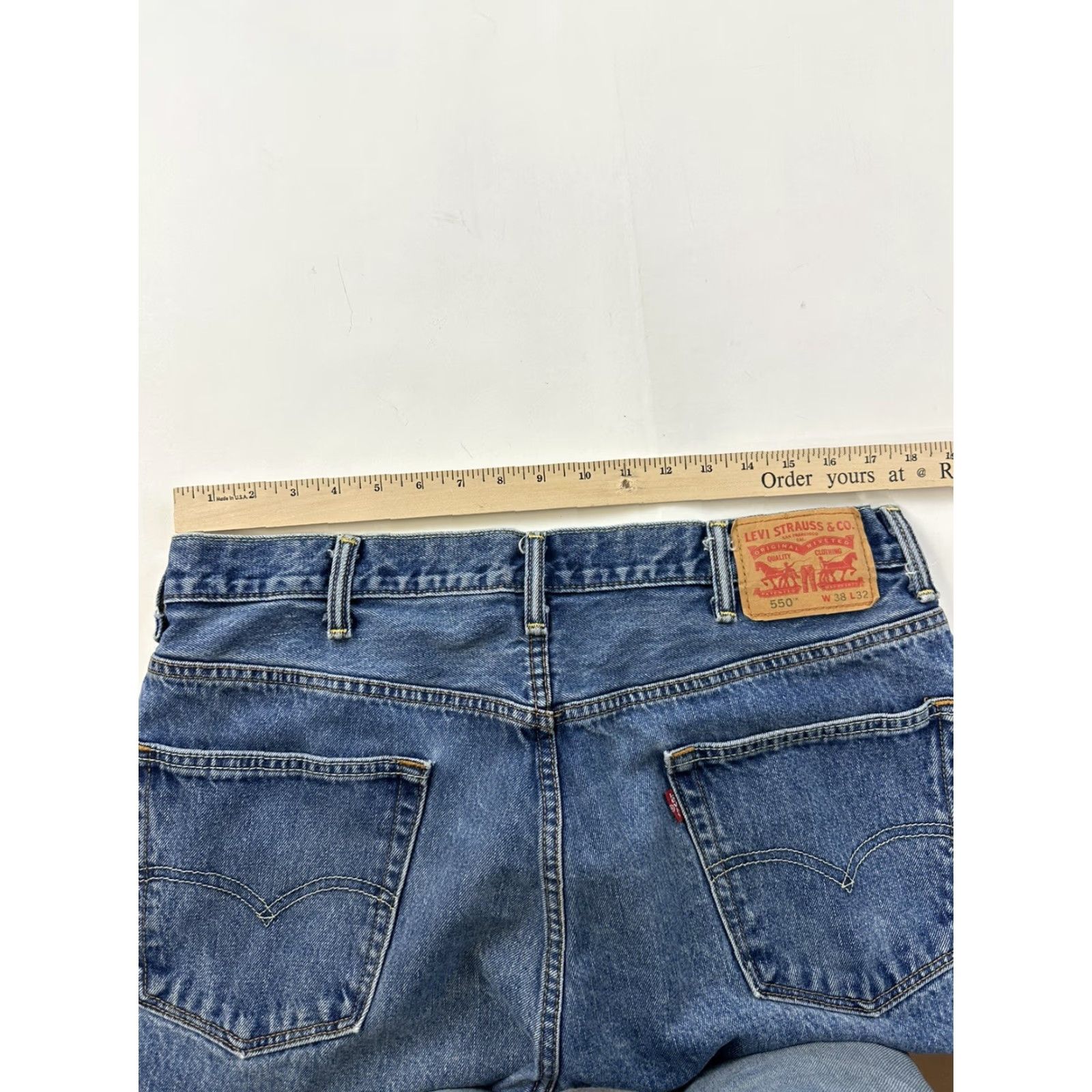 Vintage VINTAGE Levis Jeans 505 Men’s 35x31 Regular Denim Cotton Blue Levis 505 Straight Inseam 31 Size US 34 / EU 50 - 4 Thumbnail