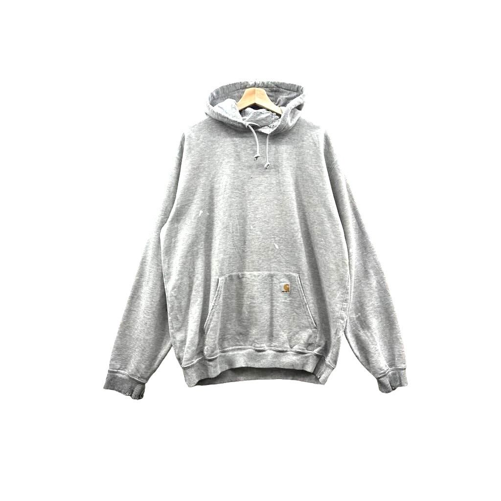 Carhartt × Vintage Vintage 1990's Carhartt Distressed Paint Splatter Hoodie Size US XL / EU 56 / 4 - 1 Thumbnail
