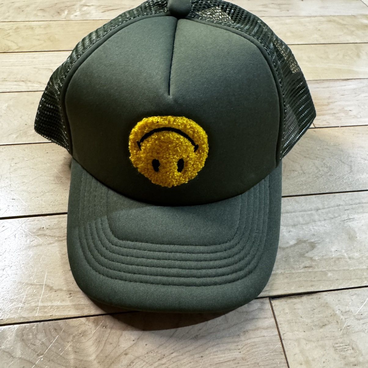 Market Chinatown Market Smiley Upside Down Trucker Hat Kelp Size ONE SIZE - 1 Thumbnail