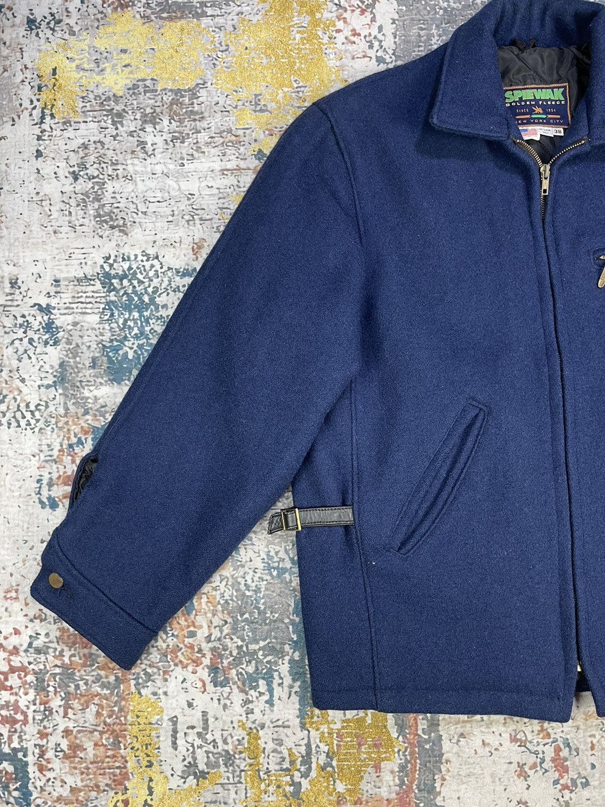 I. Spiewak And Sons Vintage Spiewak Golden Fleece Navy Wool Jackets Size US S / EU 44-46 / 1 - 4 Thumbnail