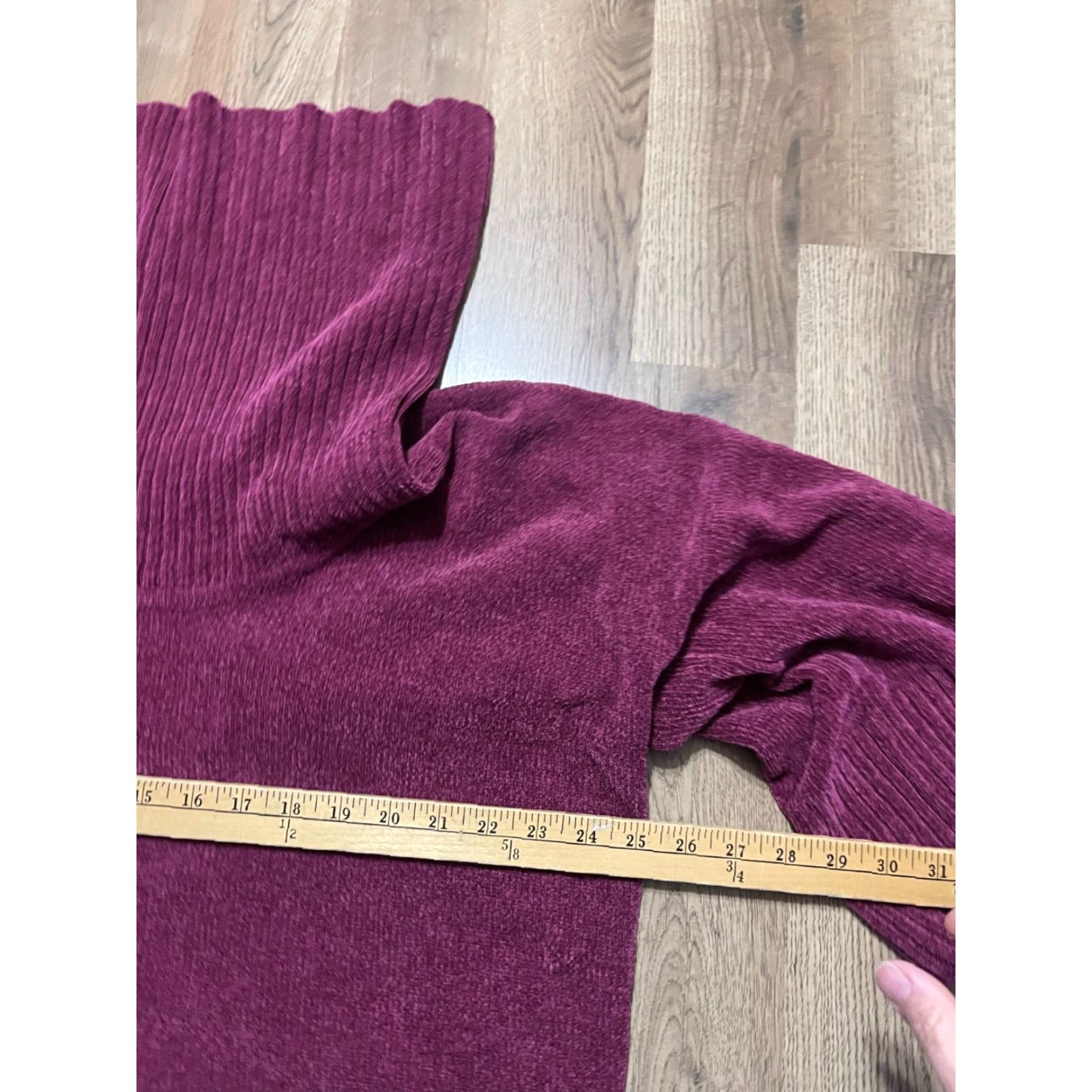 Vintage Moda International Sweater Women's Size Medium Purple Turtleneck Pullover Casual Pullover Knit Long Sleeve Solid Fall Spring Summer Womens Size M / US 6-8 / IT 42-44 - 5 Thumbnail