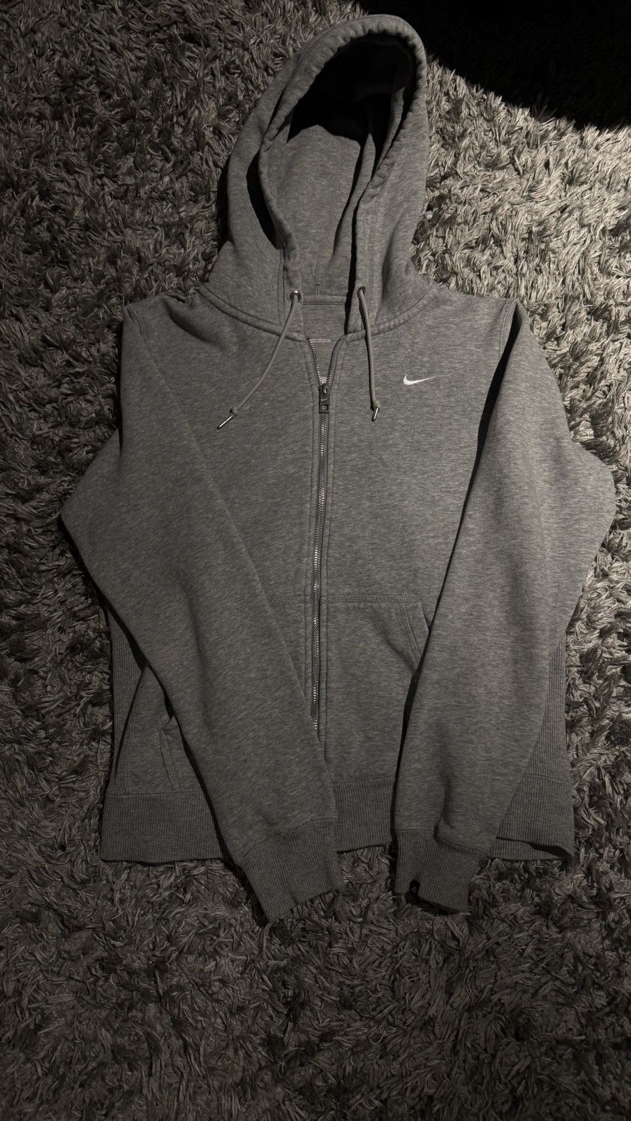 Nike Nike Heather Grey Full-Zip Hoodie Size US M / EU 48-50 / 2 - 1 Thumbnail