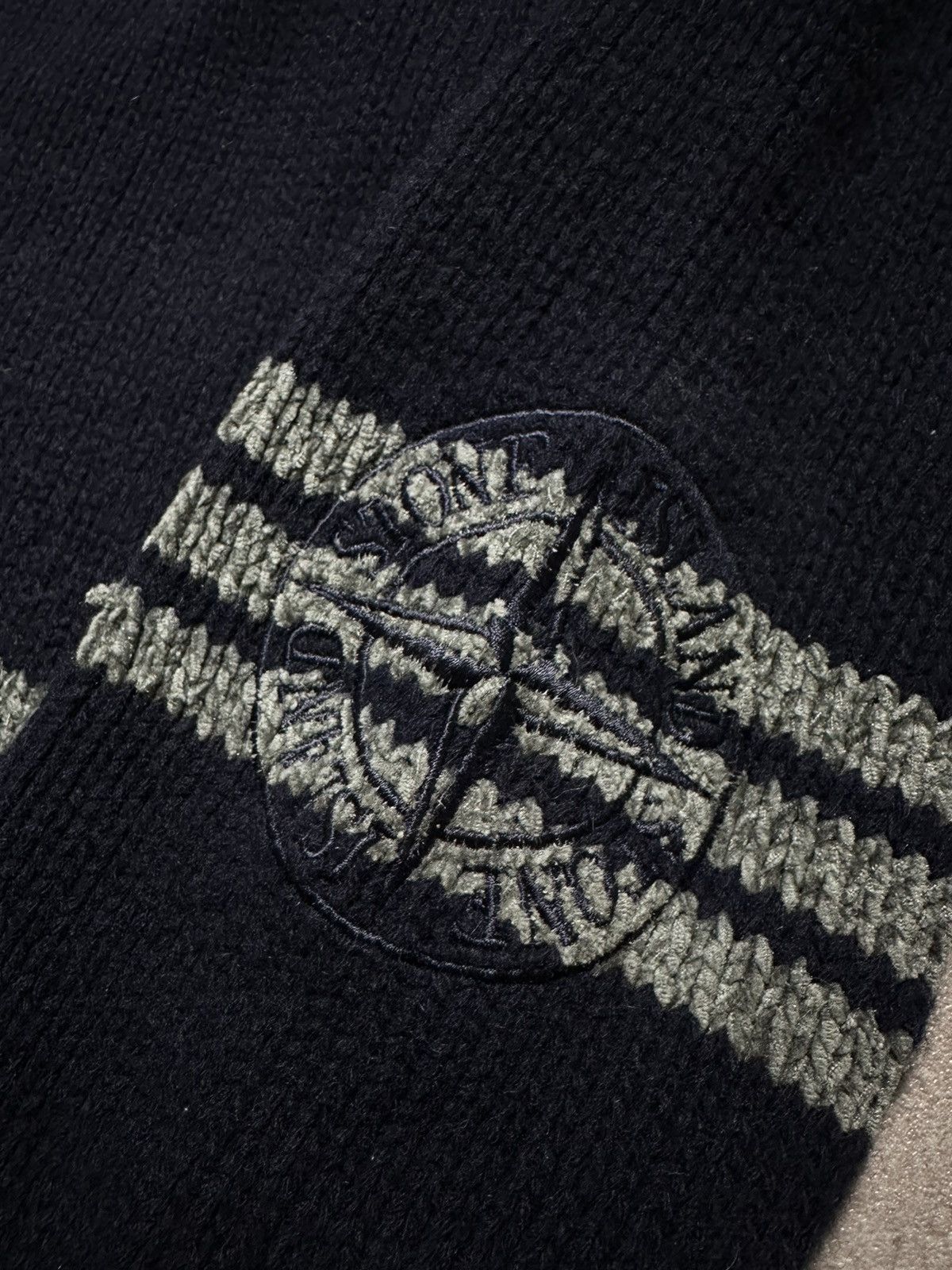 SS 1997 Stone Island Cotton Knit Embroidered Logo Jumper