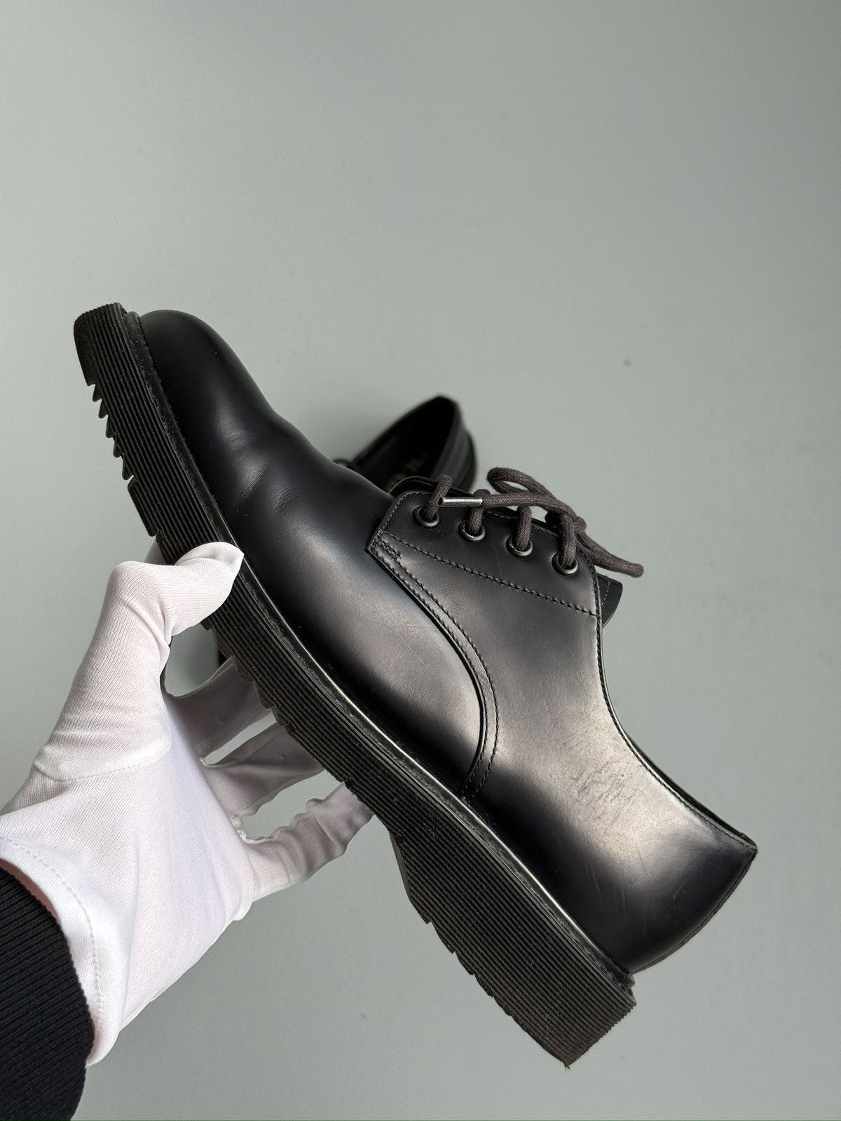 Prada Prada Leather Derby Shoes Black Classic Lace Up Italy Size US 10 / EU 43 - 9 Thumbnail