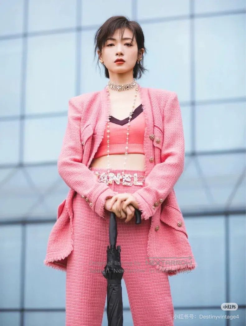 Chanel Chanel 20A Kangpeng Street Watermelon Pink Knitted Trouser Size 42" / US 20 - 8 Thumbnail