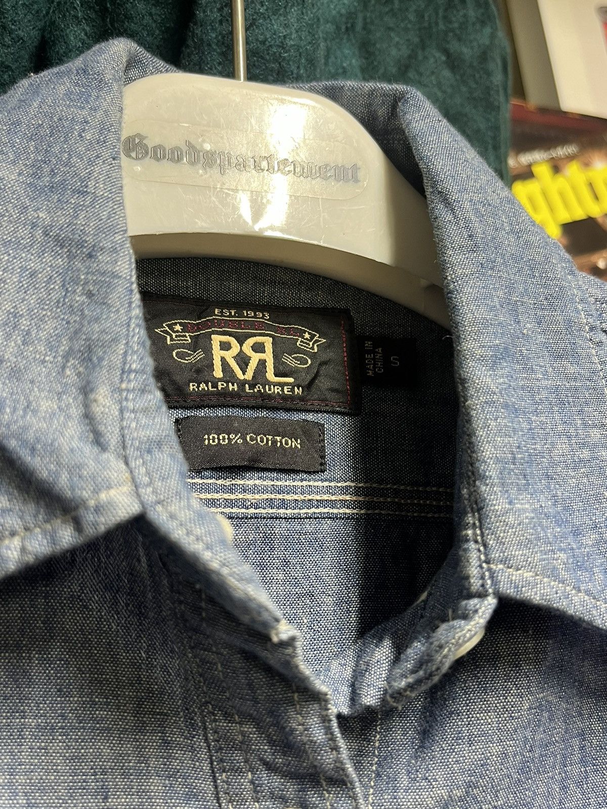 RRL Ralph Lauren RRL ralph lauren chambray work seldvedge shirt Size US S / EU 44-46 / 1 - 4 Thumbnail