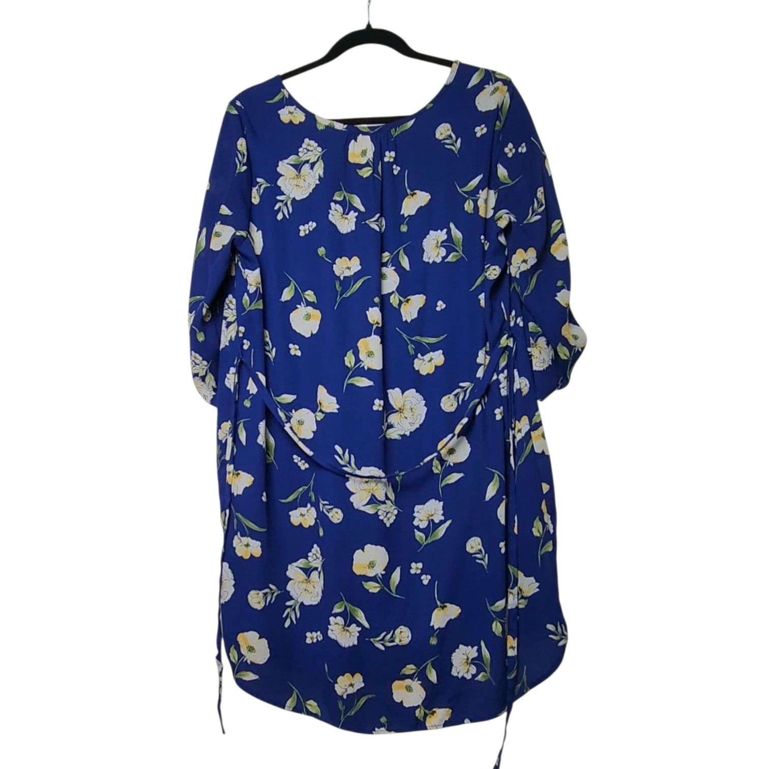 Other Verse Blue Floral 3/4 Sleeve Dress - Size Large Size L / US 10 / IT 46 - 2 Thumbnail