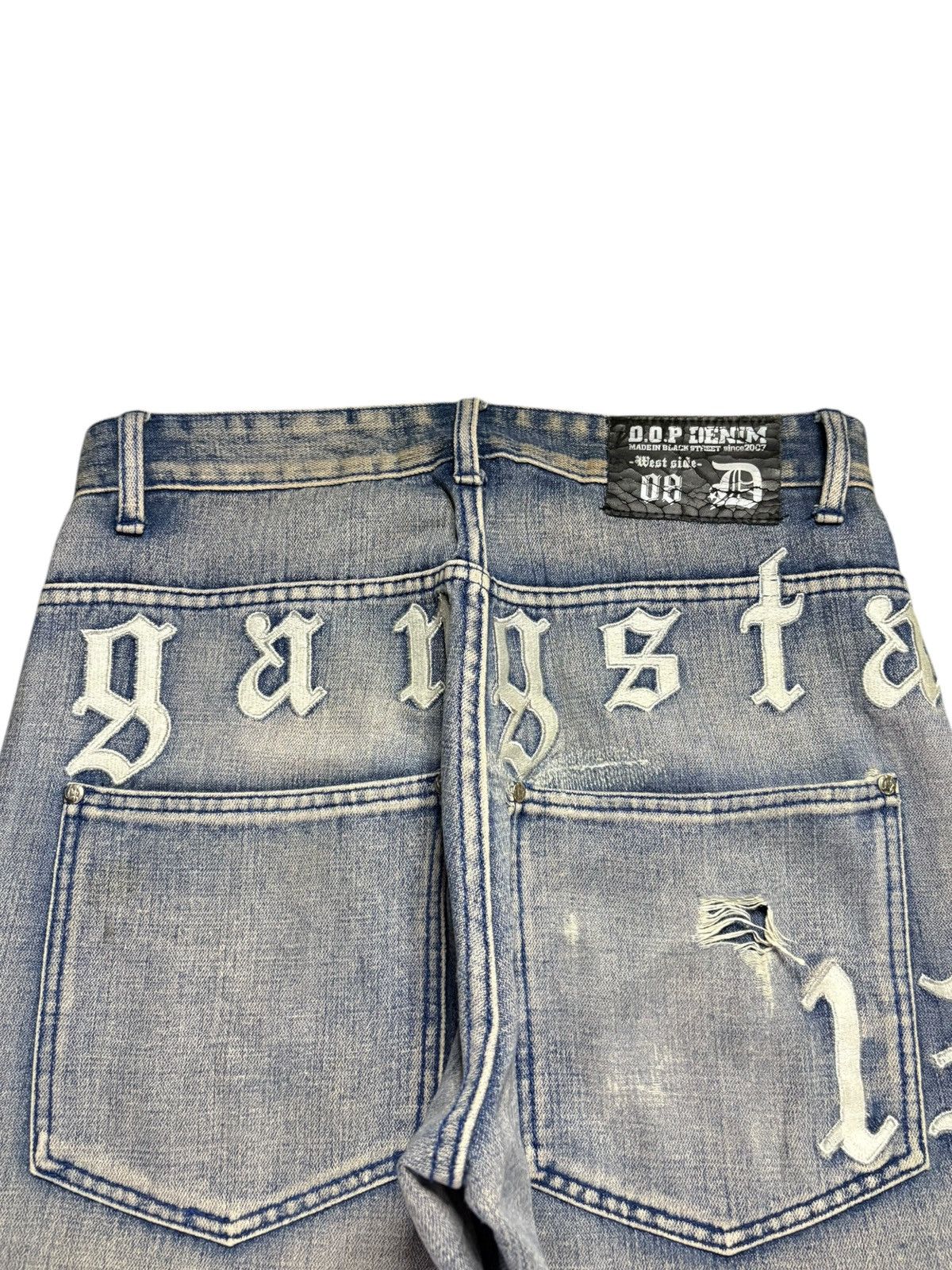 Japanese Brand Vintage Japanese Brand L.A GANGSTA Spell Out Baggy Jeans Size US 32 / EU 48 - 8 Thumbnail
