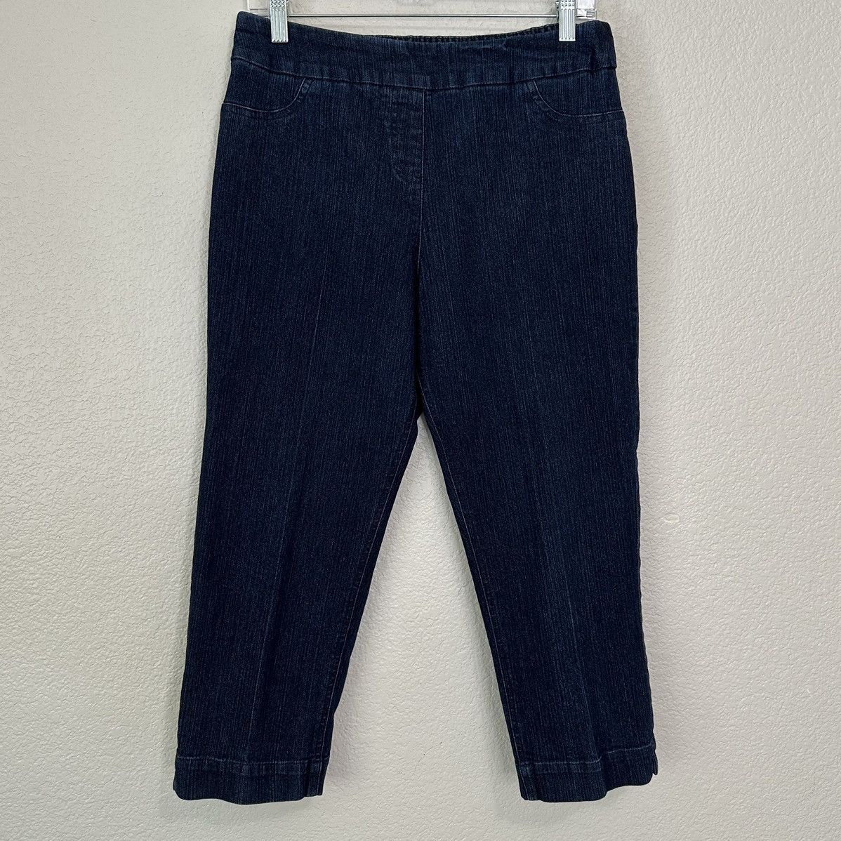 Other Soft Surroundings Blue Denim Stretch Capri Pull-On Pants Size 31" - 1 Thumbnail