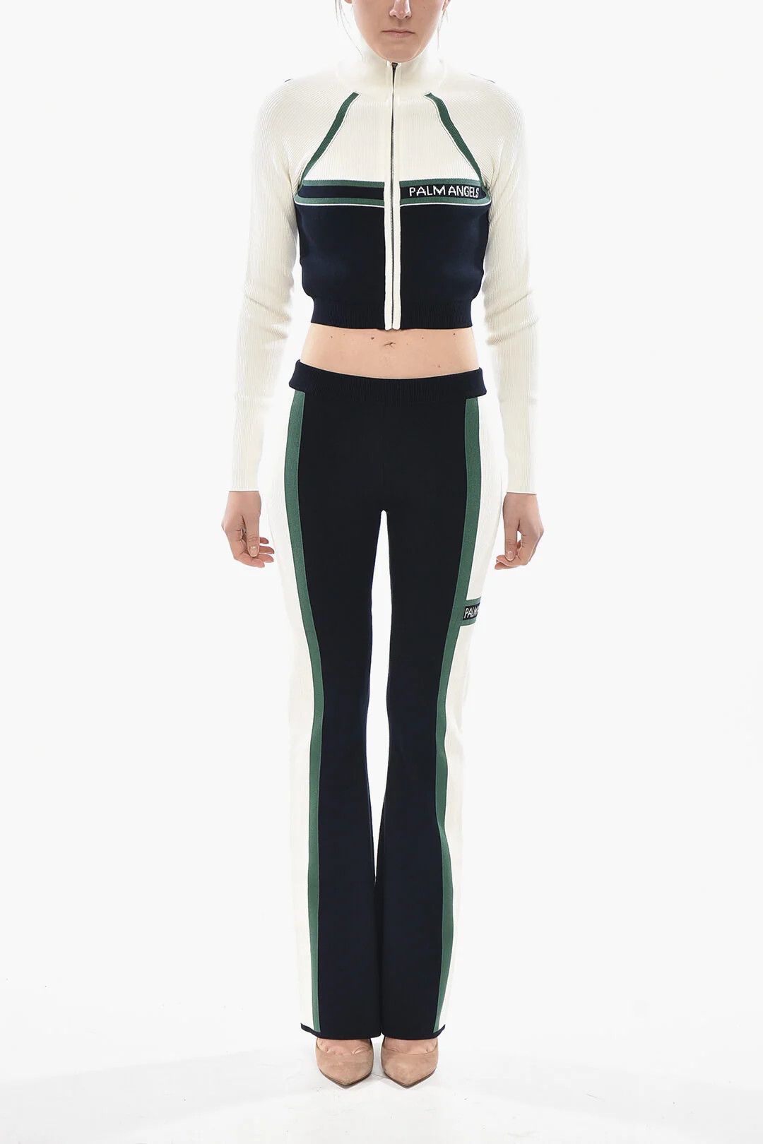 Palm Angels og1mm0326 Knit Bootcut Pant in Blue Size 34" / US 12 / IT 48 - 4 Thumbnail