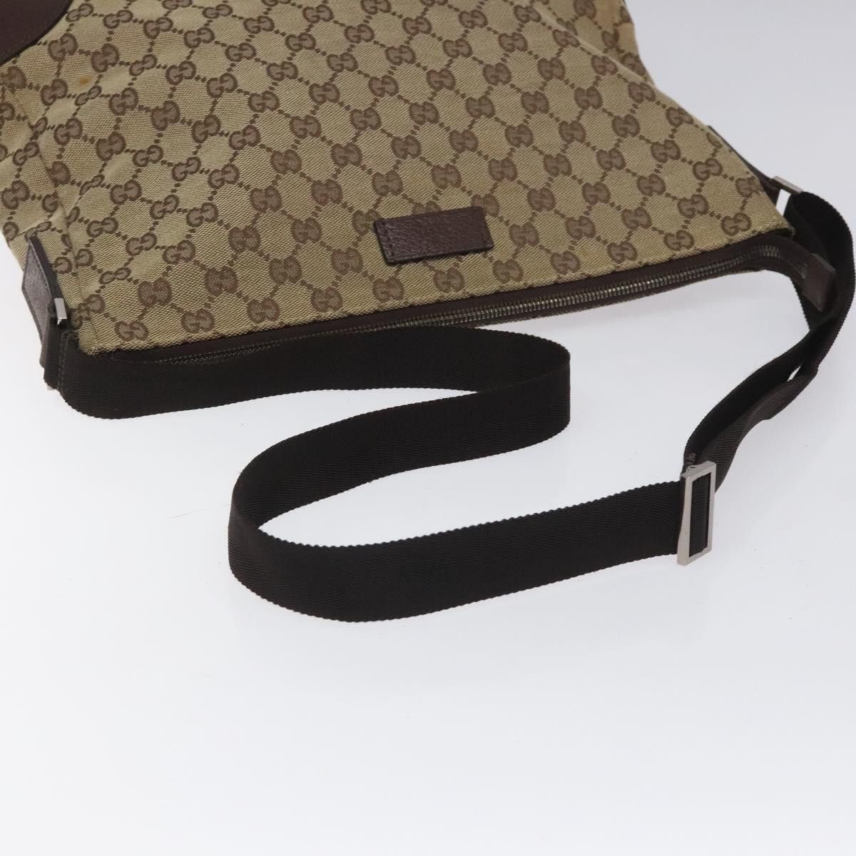 Gucci GUCCI GG Canvas Shoulder Bag Beige Silver Size ONE SIZE - 7 Thumbnail