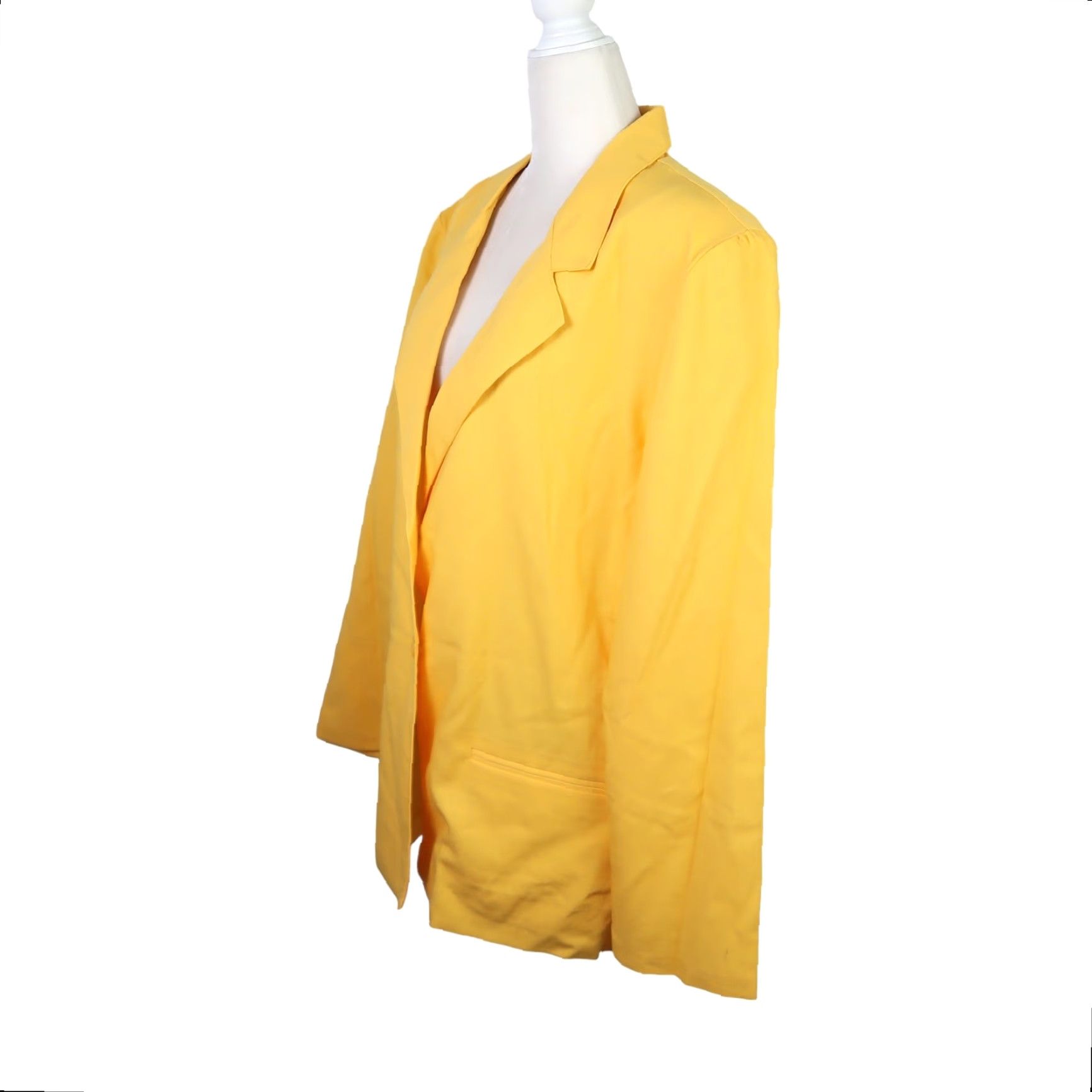 Vintage VINTAGE Sag Harbor Yellow Blazer Jacket Women L Blazer 90s Button Closure Solid Polyester Spring Summer Basic Jacket Women's 90s Size L / US 10 / IT 46 - 3 Thumbnail