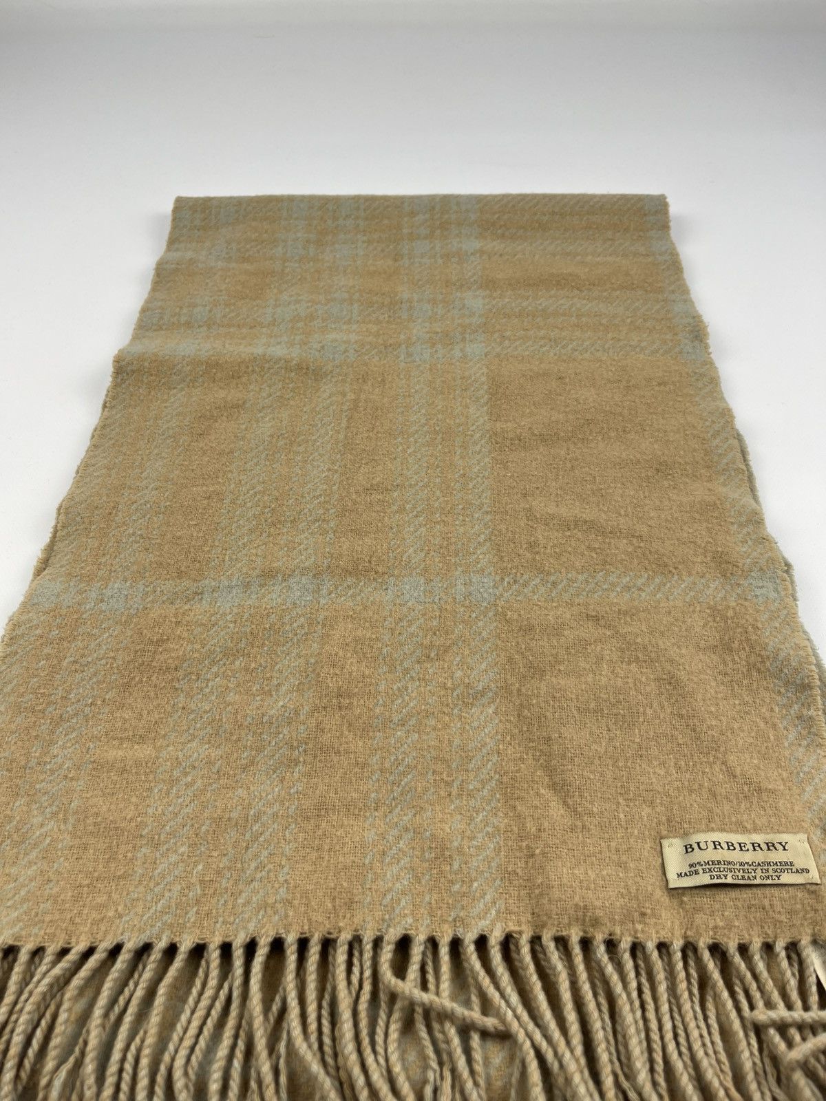 Burberry BURBERRY Wool Merino Cashmere Nova Check Monogram Scarf Size ONE SIZE - 8 Thumbnail